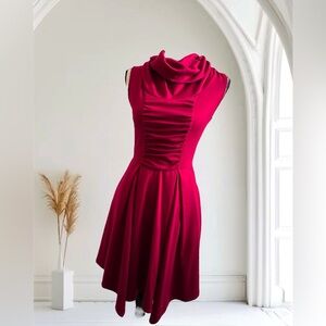 Vintage- Absolutely Adorable Fervour ModCloth Red/Burgandy Sleeveless Dress